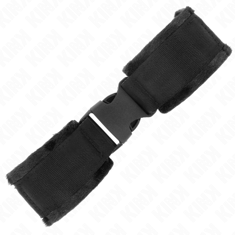 KINK – NYLON BIND HOOKLOOP WRIST RESTRAINTS RED-BLACK MODEL 1 AJDUSTABLE 25-35 CM X 6 CM