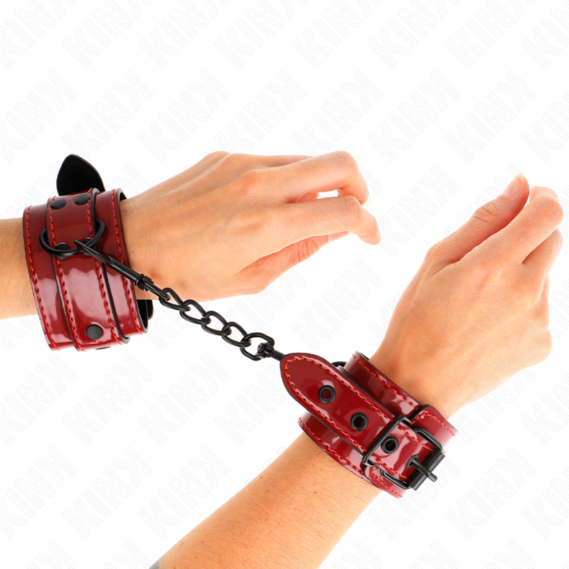 KINK - DARK RED WRIST CUFFS 23 X 5 CM - Image 4