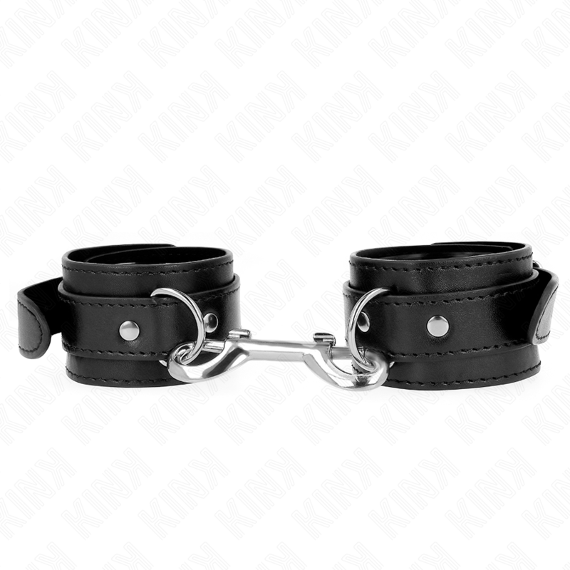 KINK – WRIST RESTRAINTS-SINGLE RIVET ROW BLACK ADJUSTABLE 17-28 CM X 5 CM
