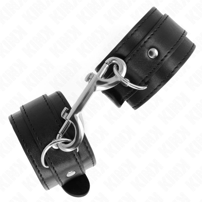 KINK – WRIST RESTRAINTS-SINGLE RIVET ROW BLACK ADJUSTABLE 17-28 CM X 5 CM