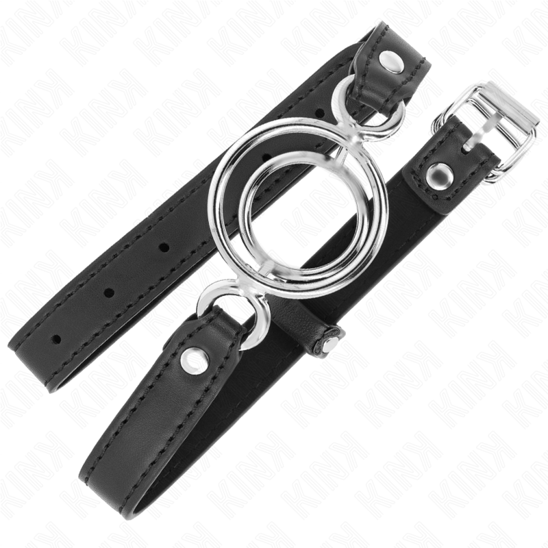 KINK – GAG WITH MULTIPLE O-RINGS 5 CM BLACK 63 X 2.5 CM