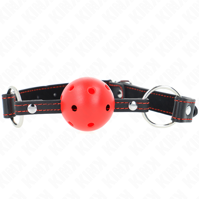 KINK – HOLLOW HARD RED BALL GAG MODEL 2 65 x 2.5 CM