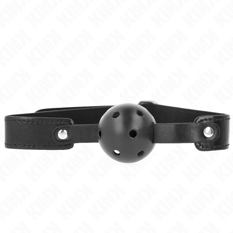 KINK – BLACK BREATHABLE BALL 4.5 CM GAG 65 x 2.5 CM
