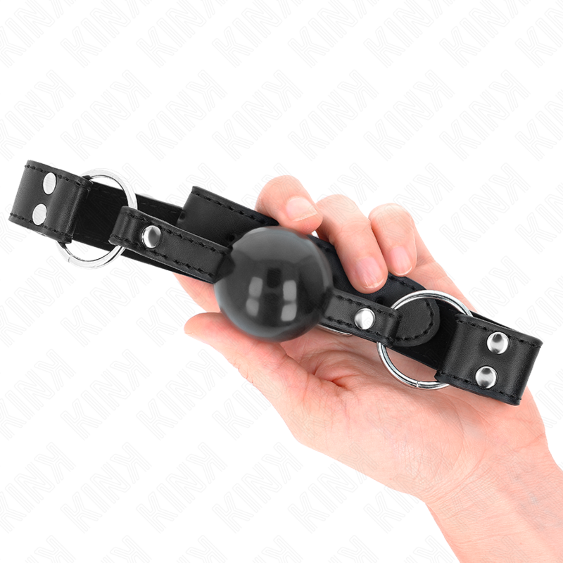 KINK - SOFT AND SOLID BALL 4 CM GAG WITH LEATHERETTE STRAP 62 x 2.5 CM ADJUSTABLE 42-58 CM - Image 4