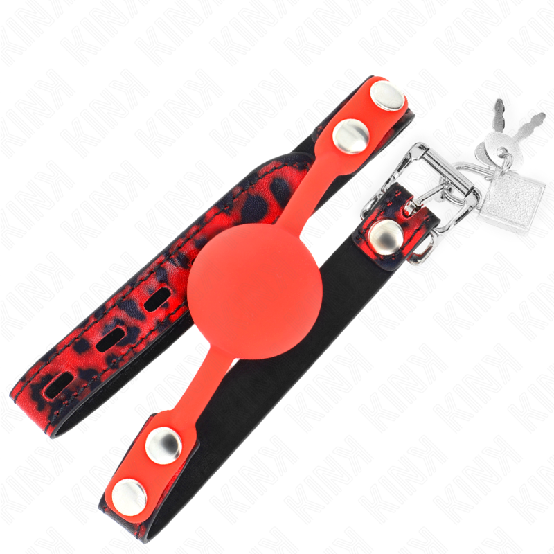 KINK – MODEL 2 SILICONE BALL 4 CM GAG WITH LOCK 60 x 2 CM