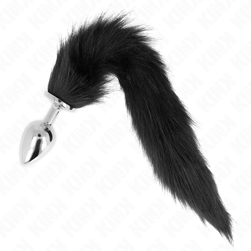 KINK – ANAL PLUG SIZE L 10 X 4 CM WITH SYNTHETIC TAIL 40 CM BLACK