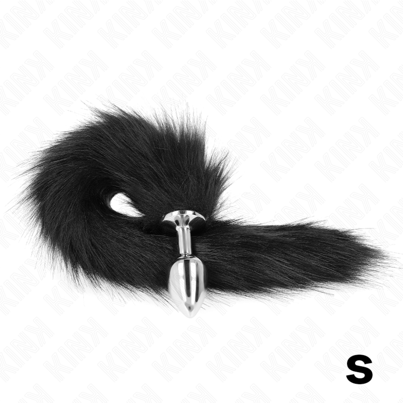 KINK – ANAL PLUG SIZE S 7 X 3 CM WITH SYNTHETIC TAIL 40 CM BLACK