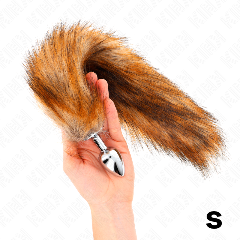 KINK – ANAL PLUG SIZE S 7 X 3 CM WITH SYNTHETIC TAIL 40 CM BROWN