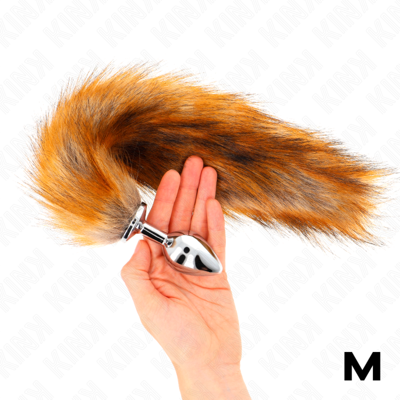 KINK – ANAL PLUG SIZE M 8 X 3.5 CM WITH SYNTHETIC TAIL 40 CM BROWN