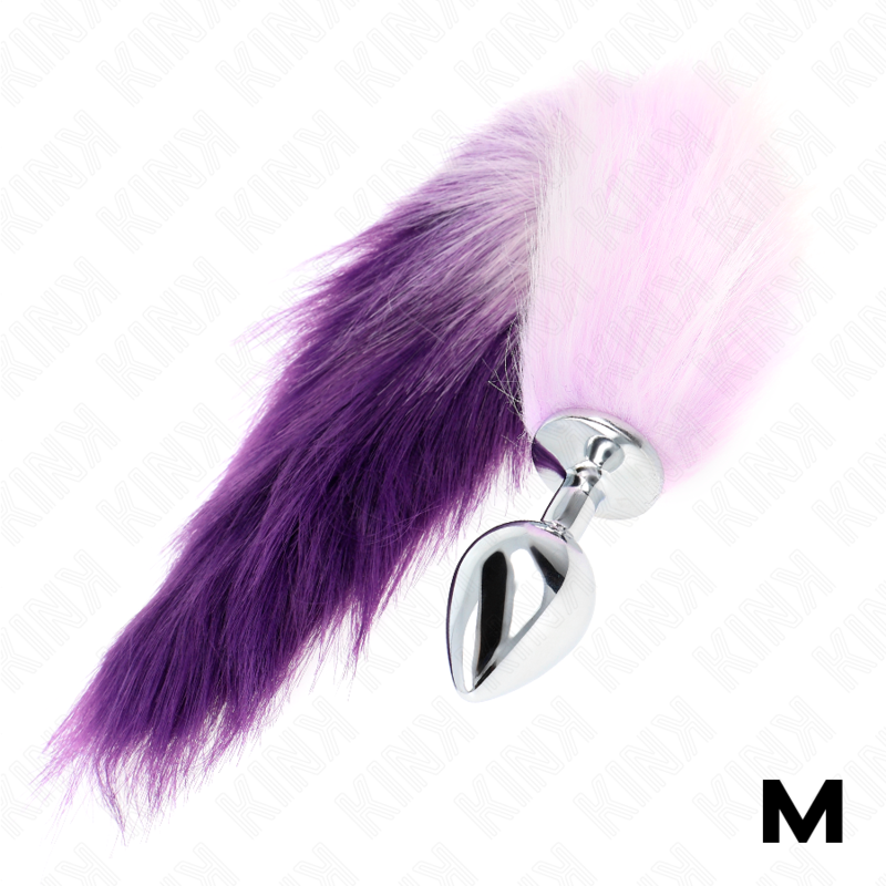 KINK – ANAL PLUG SIZE M 8 X 3.5 CM WITH SYNTHETIC TAIL 40 CM PURPLE