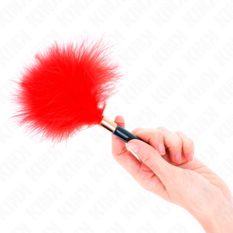 KINK – RED GOLD METAL TICKLE FEATHERS 18 CM