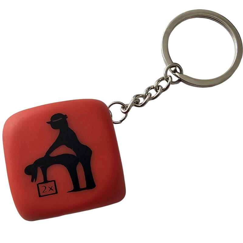 DIABLO PICANTE – RED DICE KEYCHAIN WITH POSES