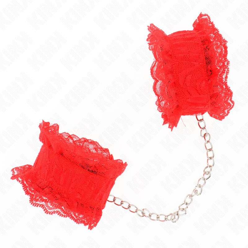 KINK – LACE ELASTIC WRIST RESTRAINTS RED