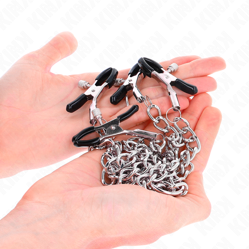 KINK – 4 CHAIN NIPPLE CLAMPS 32 CM WITH LITTLE CHAINS 14 CM