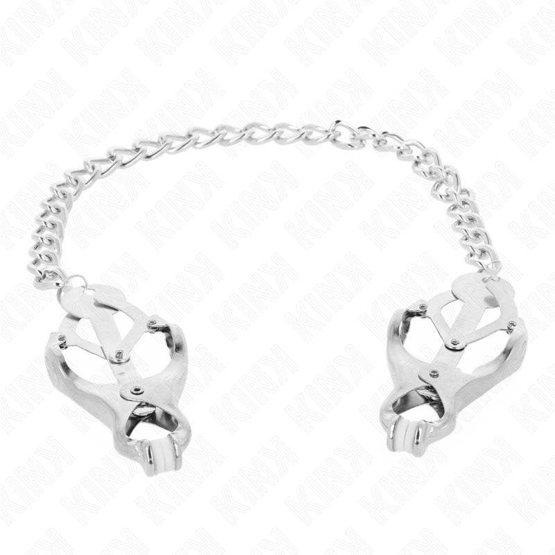 KINK – JAPANESE CLOVER NIPPLE CLAMPS WITH CHAIN SILVER 30 CM