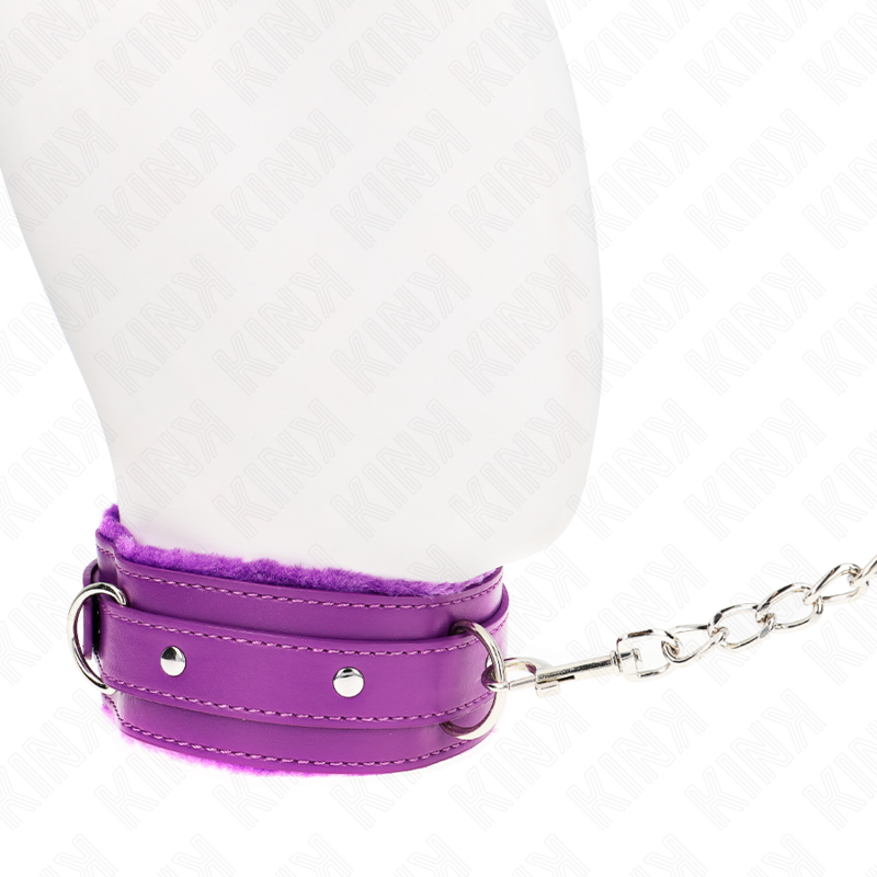 KINK - COLLAR WITH LEASH 65 CM WITH RESTRICTIONS PURPLE 36-42 CM X 5.5 CM - Image 3