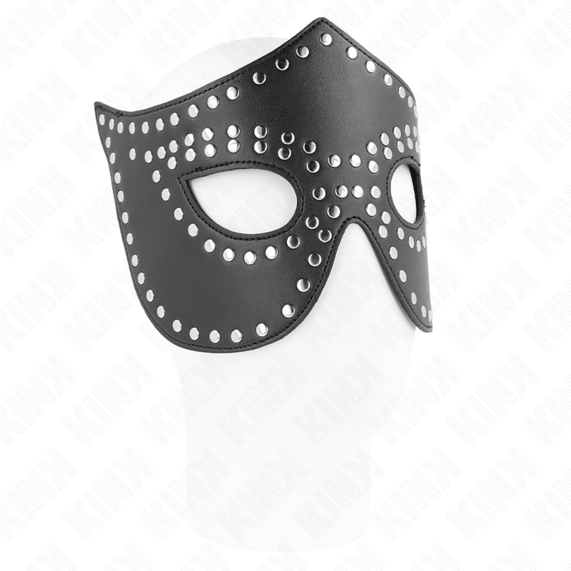 KINK – LEATHERETTE MASK WITH RIVETS MODEL 2 30 x 12 CM