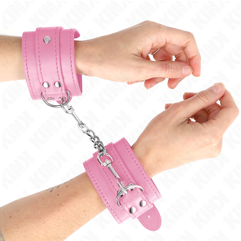 KINK - SIMPLE WRIST RESTRAINTS PINK ADJUSTABLE 20-23 CM X 5.5 CM - Image 4