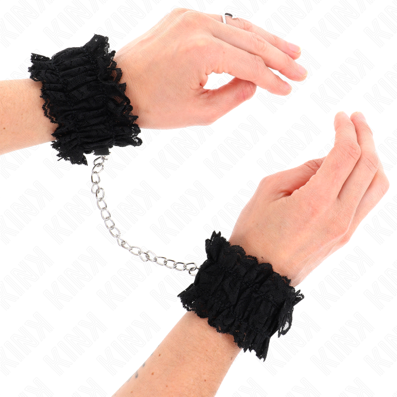 KINK – LACE ELASTIC WRIST RESTRAINTS NEGRO