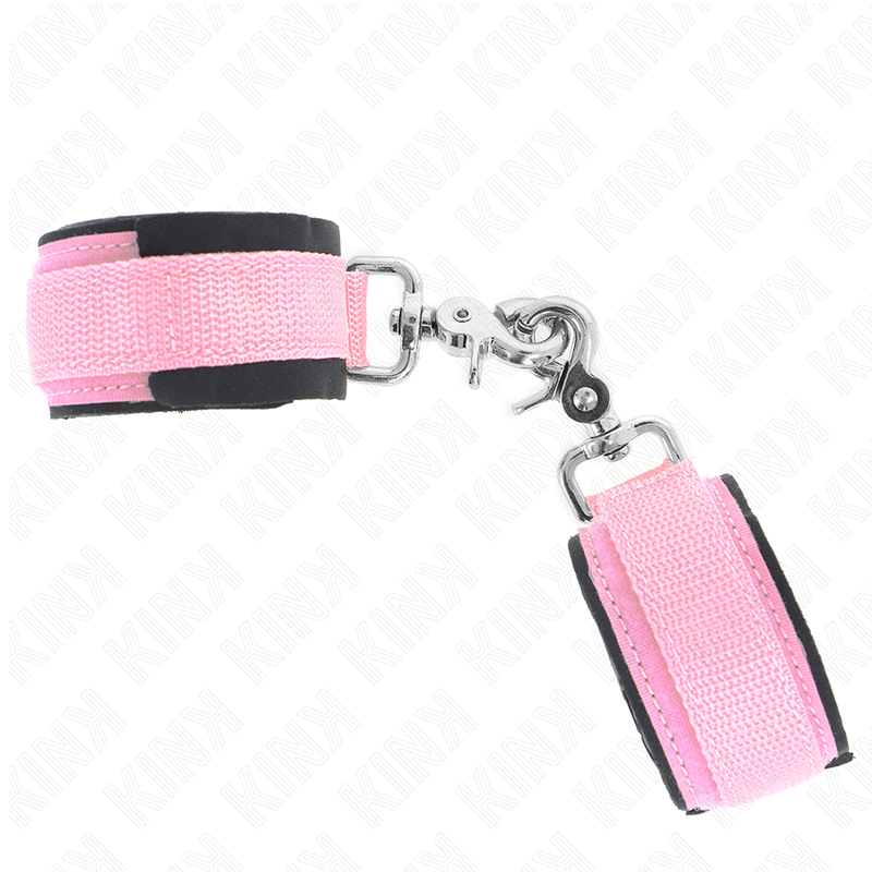KINK – ADJUSTABLE NEOPRENE WRIST RESTRAINTS PINK ADJUSTABLE 22-34 CM
