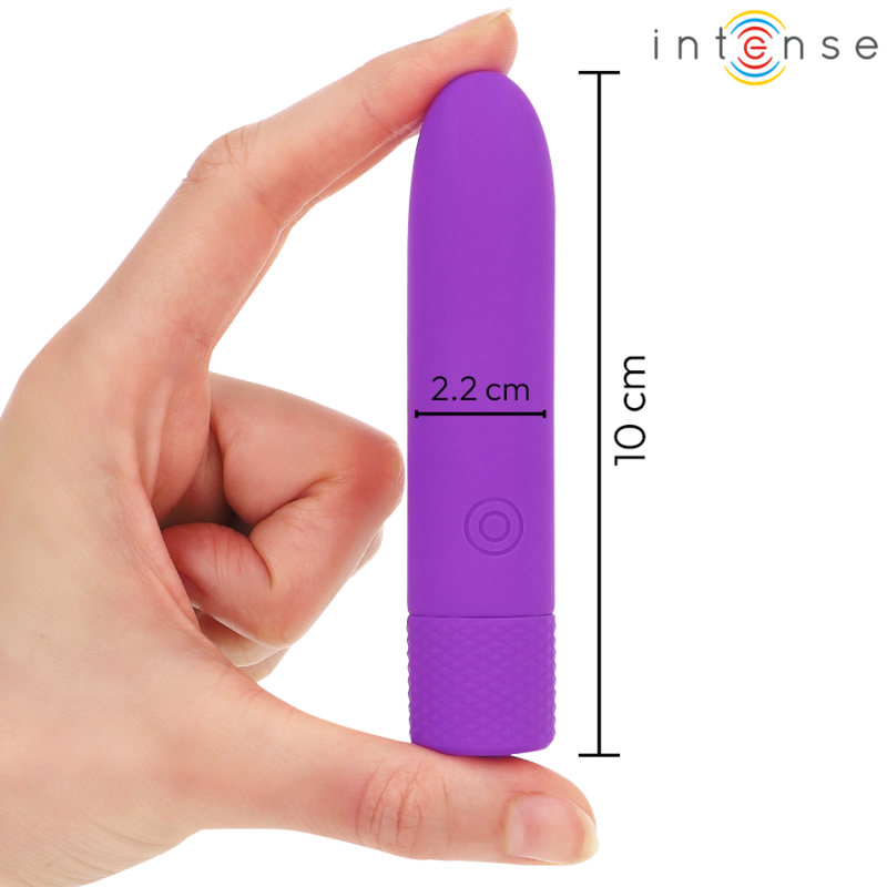 INTENSE - SYMONE USB RECHARGEABLE VIBRATING BULLET 8 VIBRATIONS PURPLE 10 X 2.2 CM - Image 4