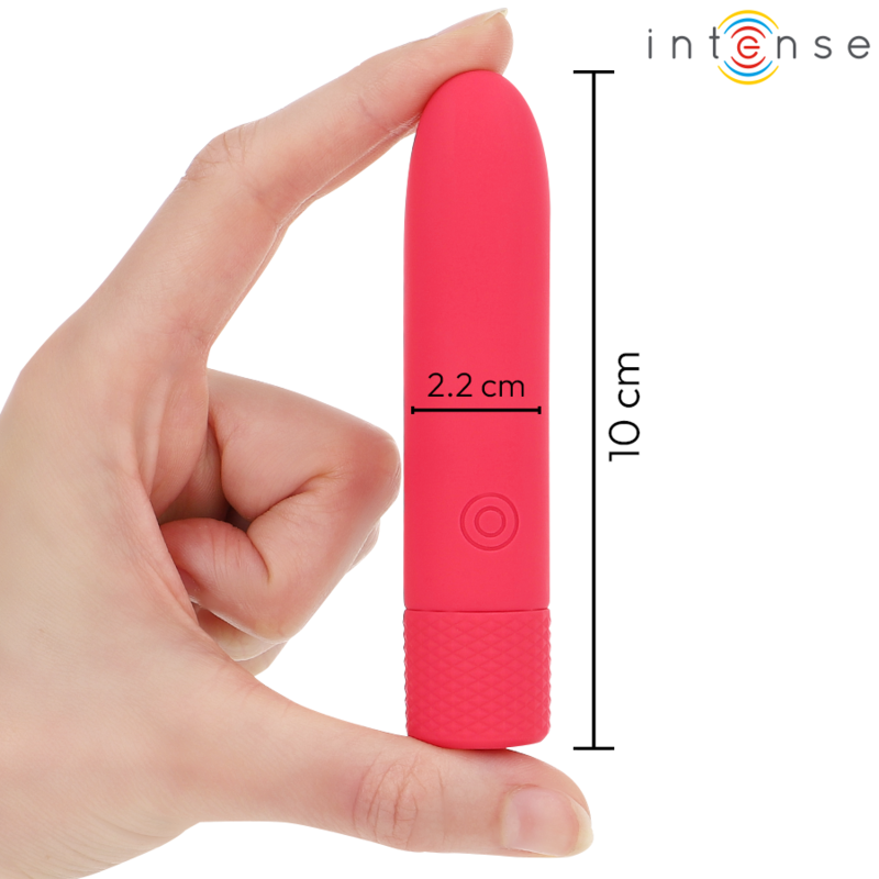 INTENSE - SYMONE USB RECHARGEABLE VIBRATING BULLET 8 VIBRATIONS RED 10 X 2.2 CM - Image 4