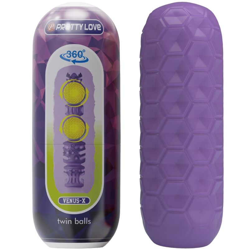 PRETTY LOVE – TWIN BALLS MALE MASTURBATOR PURPLE