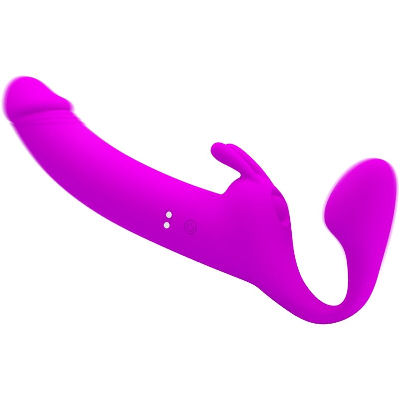 PRETTY LOVE – ZANINI STRAPLESS STRAP-ON 10 VIBRATIONS PURPLE