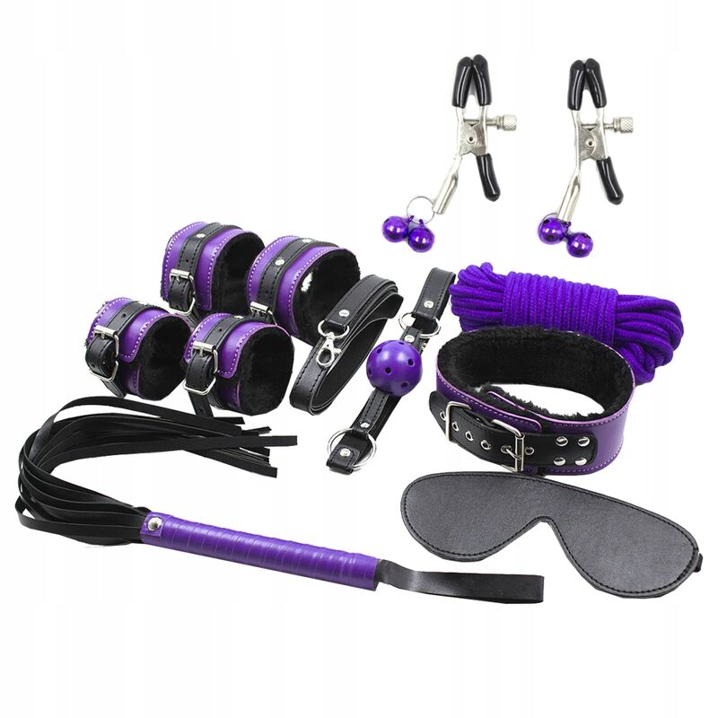 SECRETPLAY – BDSM SET 8PCS PURBLE /BLACK
