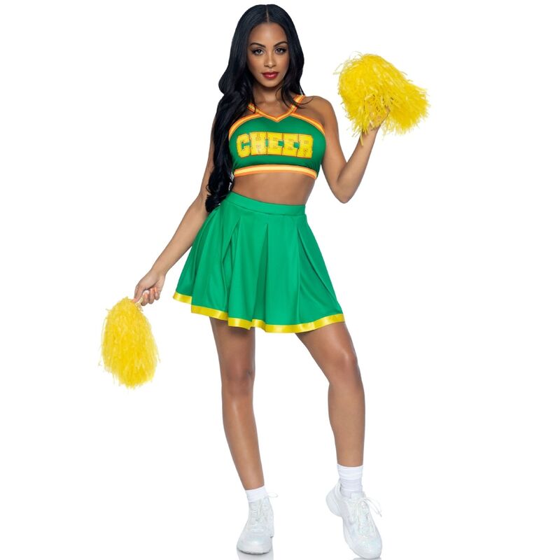 LEG AVENUE – COSTUME CHEERLEADER GREEN M/L