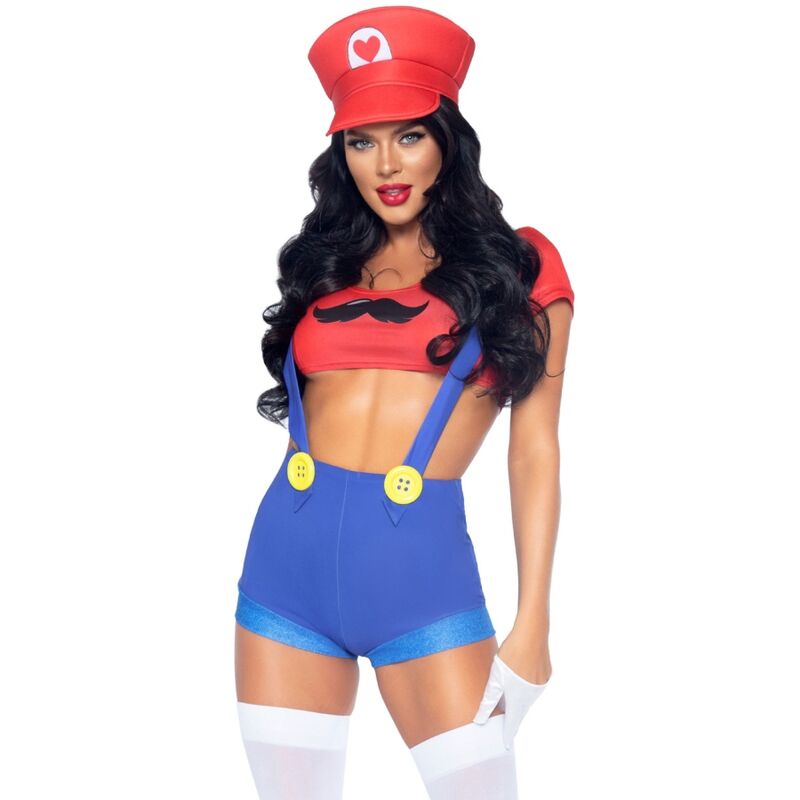 LEG AVENUE – SEXY COSTUME MARIO BROS RED/BLUE S