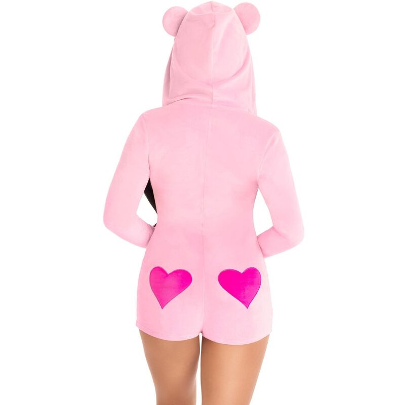 LEG AVENUE - TEDDY BEAR VELVET BODYSUIT PINK S - Image 4