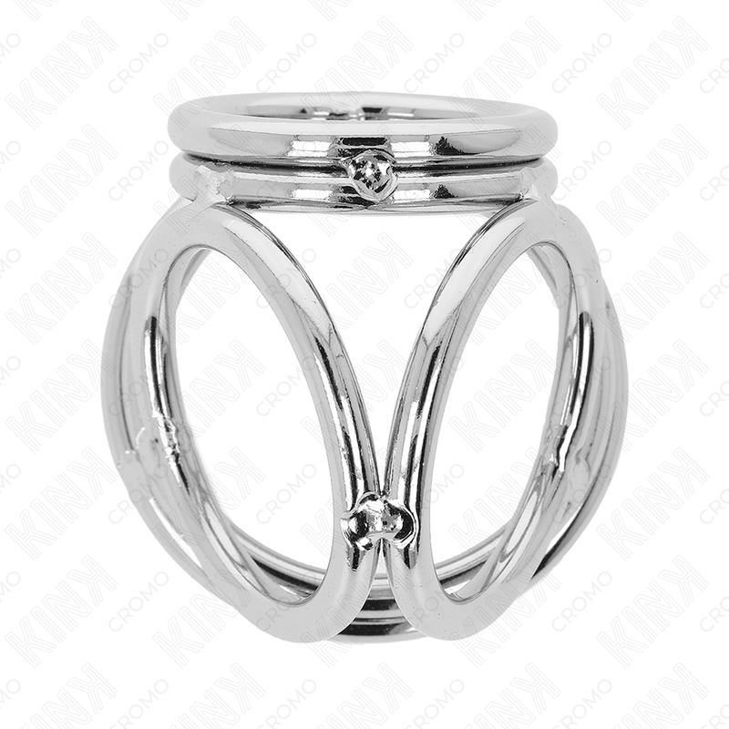 KINK - TRIPLE CHROME METAL PENIS RING 3.8 CM TO 5 CM MODEL 1 - Image 4