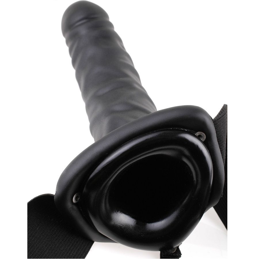 FETISH FANTASY SERIES - 19 CM HOLLOW STRAP-ON BLACK - Image 4