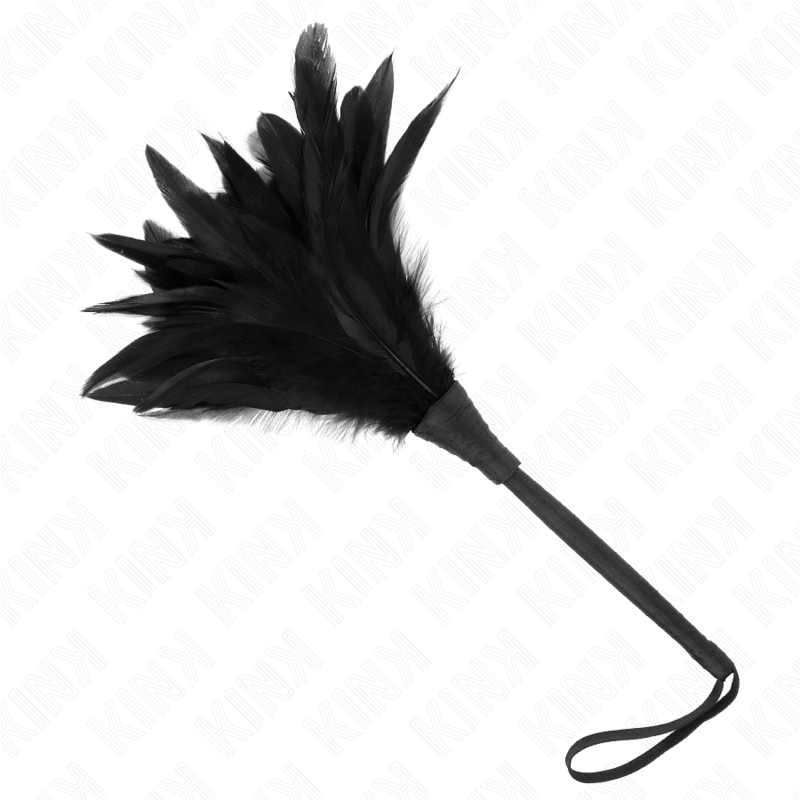 KINK – BLACK MAIDS HORN SHAPED TICKLE CHICKEN FEATHERS 36 CM