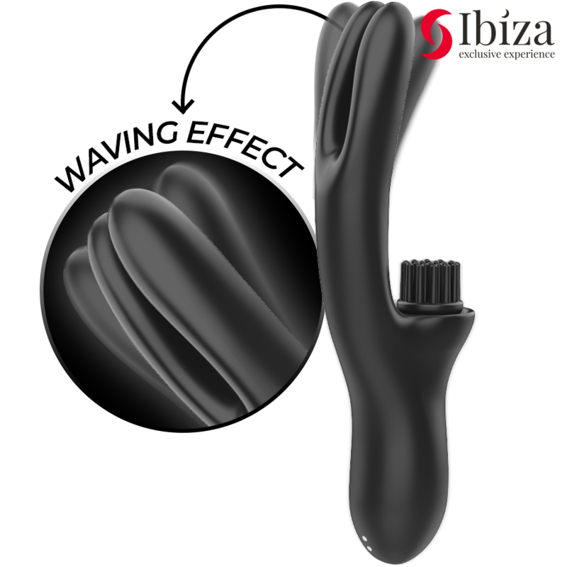 IBIZA – HI-TECH RABITT BRUSHING MULTI-CELL CLITORIAL AND DOUBLE WAVE VIBRATOR