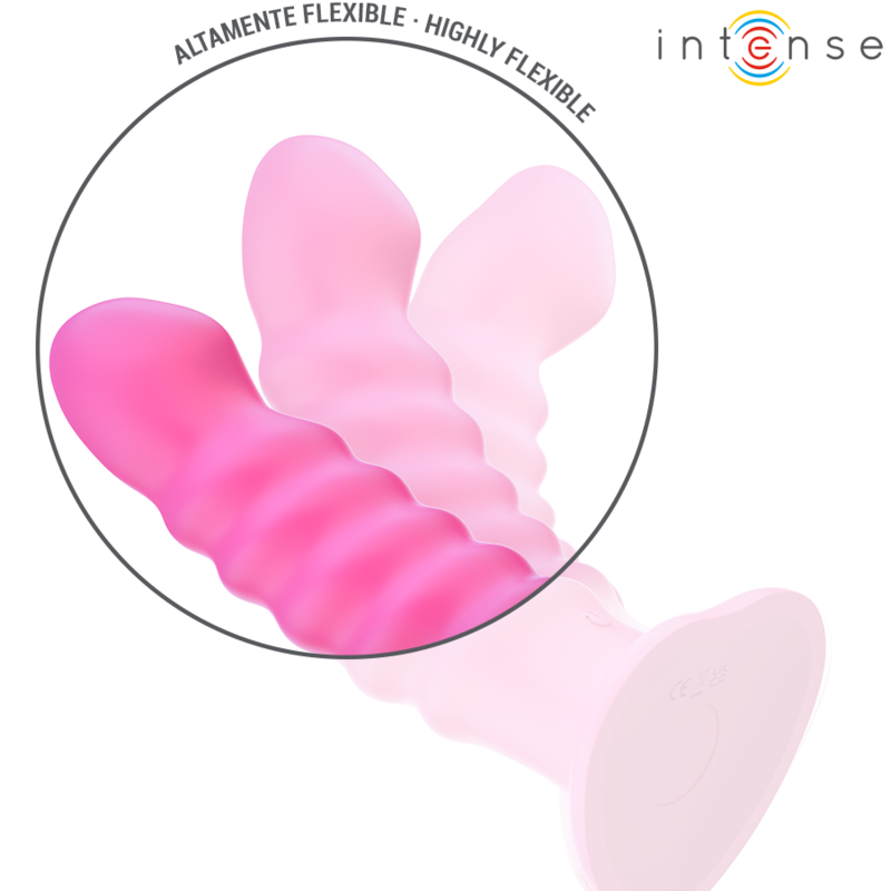 INTENSE - CINDY VIBRATOR SIZE L SPIRAL DESIGN 10 VIBRATIONS PINK REMOTE CONTROL - Image 4