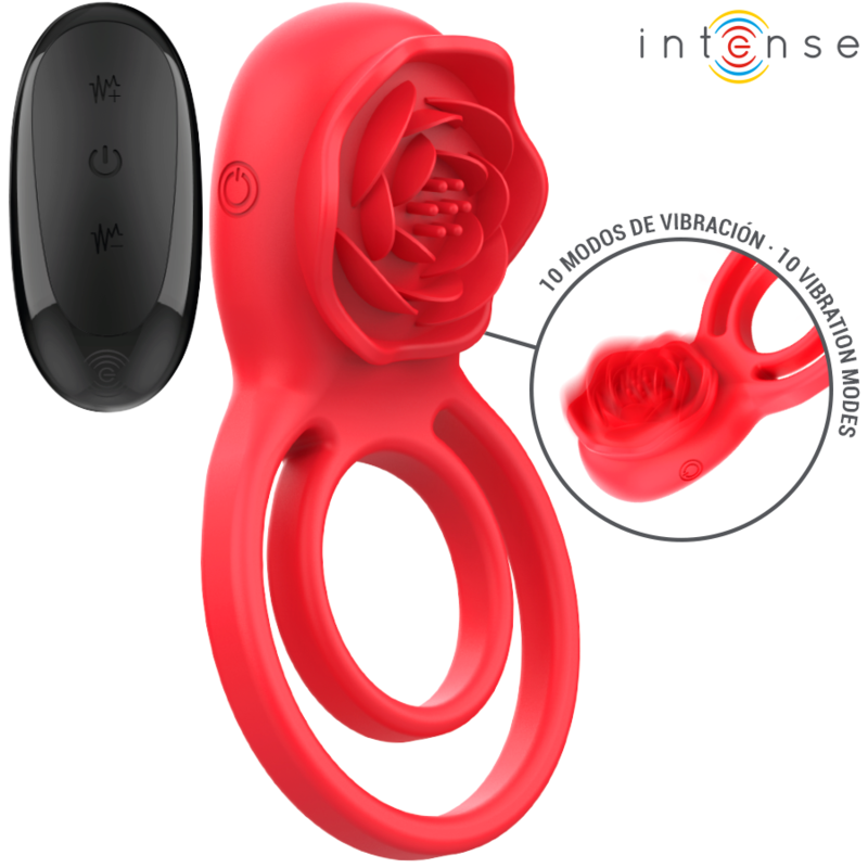 INTENSE – GAIL STIMULATOR ROSE 10 VIBRATIONS RED REMOTE CONTROL