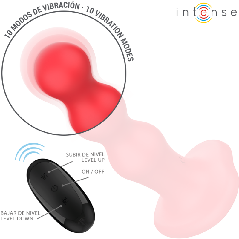INTENSE - CODY VIBRATOR WITH SUCTION CUP RED REMOTE CONTROL - Image 3