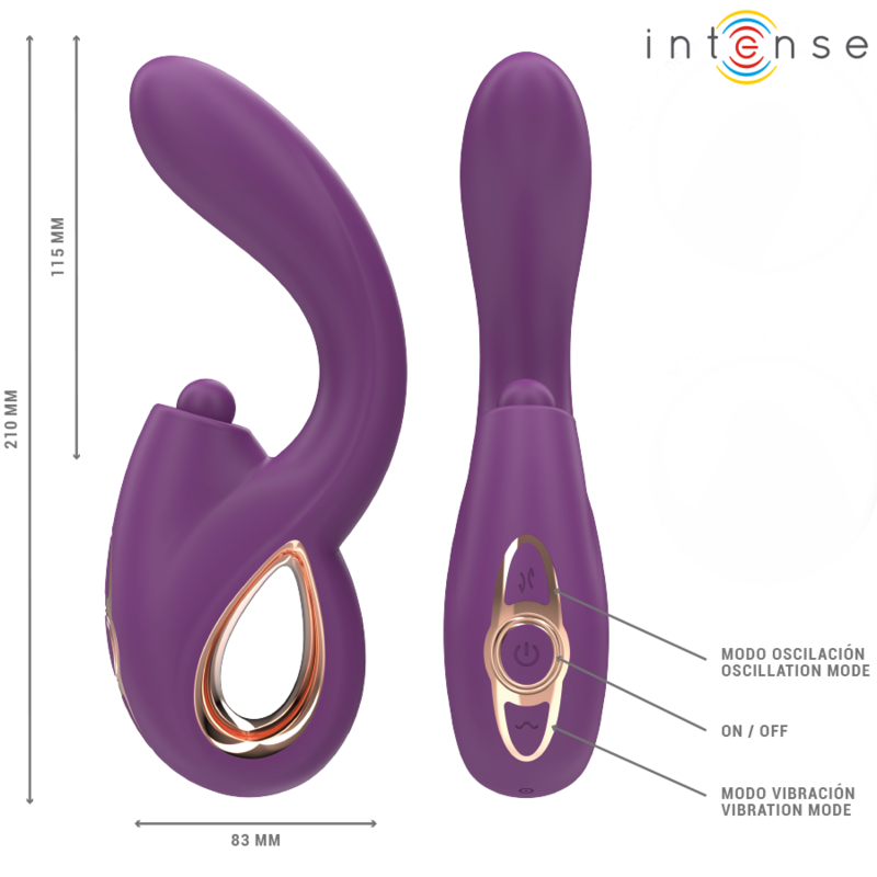 INTENSE - LALI MULTIFUNCTION G-SPOT VIBRATOR TAPPING THRUST VIBRATION PURPLE - Image 5