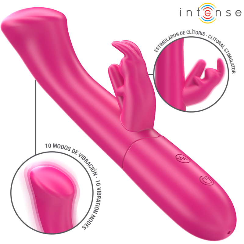INTENSE – JULIETA RABBIT VIBRATOR 18.6 CM 10 VIBRATIONS PINK