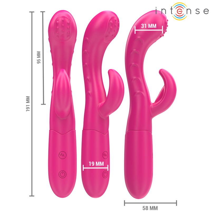 INTENSE – AMARA VIBRATOR WITH STIMULATING TONGUE 10 VIBRATIONS PINK