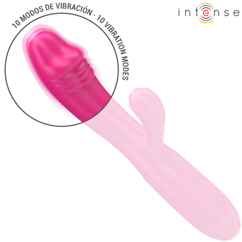 INTENSE - IVY FLEXIBLE VIBRATOR 10 VIBRATIONS WITH STIMULATING TONGUE PINK - Image 4