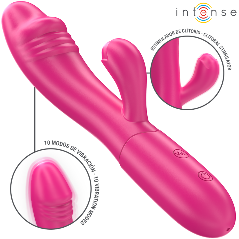 INTENSE – IVY FLEXIBLE VIBRATOR 10 VIBRATIONS WITH STIMULATING TONGUE PINK
