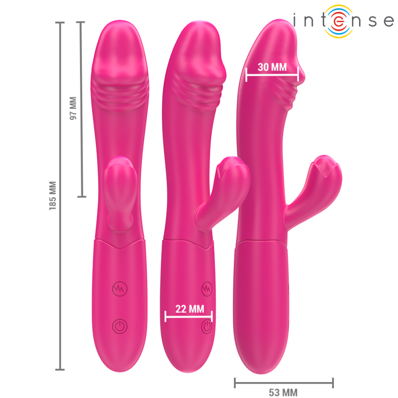 INTENSE - IVY FLEXIBLE VIBRATOR 10 VIBRATIONS WITH STIMULATING TONGUE PINK - Image 3