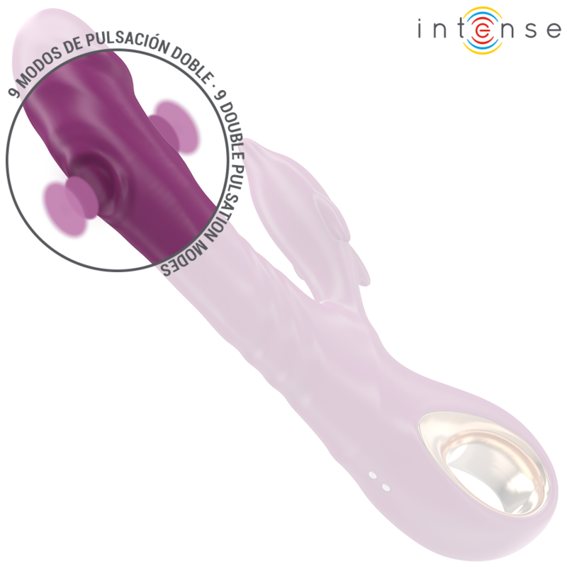 INTENSE - HALLE MULTIFUNCTION VIBRATOR WITH DOLPHIN STIMULATING TONGUE PURPLE - Image 5