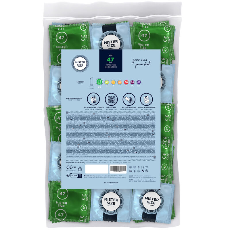 MISTER SIZE – CONDOM SIZE XS 47 MM (100 UNITS)