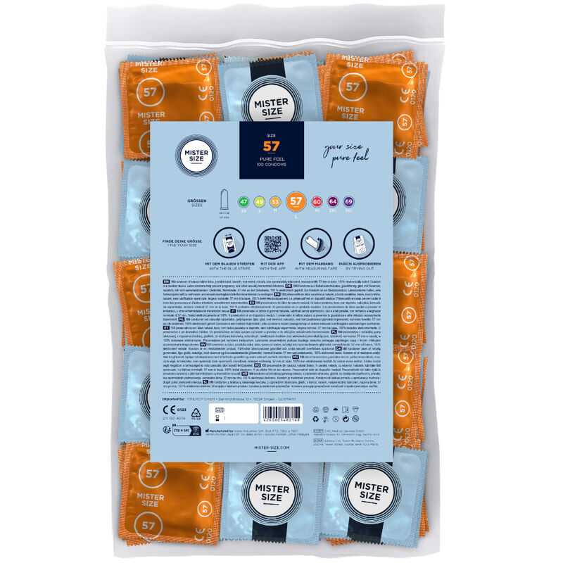 MISTER SIZE – CONDOM SIZE L 57 MM (100 UNITS)