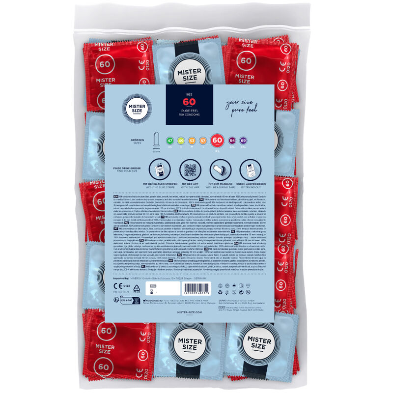 MISTER SIZE – CONDOM SIZE XL 60 MM (100 UNITS)