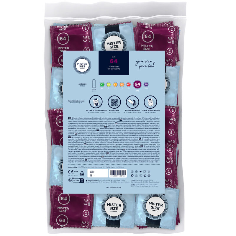 MISTER SIZE – CONDOMS SIZE XXL 64 MM (100 UNITS)